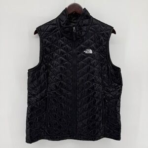 The North Face Thermoball Womens Black Quilted Insulated Vest Size XL View pics